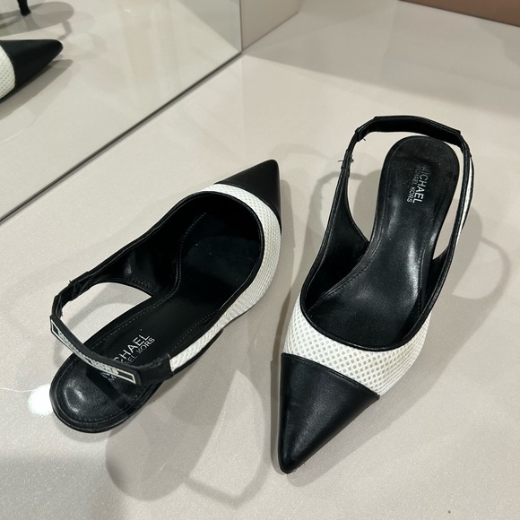 Michael Kors black and white kitten heels - Picture 3 of 5